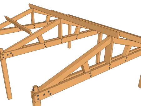 L'assemblage d'une ferme à entrait moisé