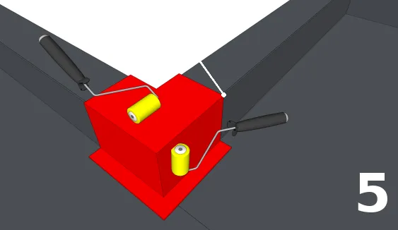 Placer la pièce préformée adhésive