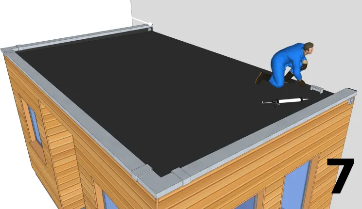 La pose du reste de la couvertine