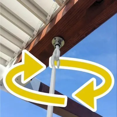 Blade Runner : Treuil à cardan pour lames orientables SUNDIY - KIT de base pour une travée - Réf. SND-KIT-BLADE-RUNNER-START