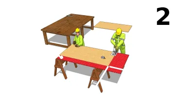 Découper la porte dans le panneau