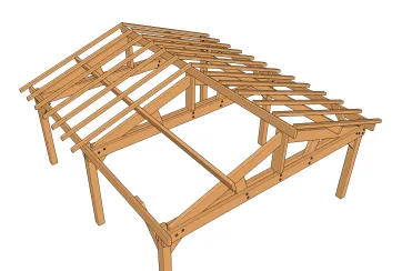 Charpente traditionnelle avec ferme