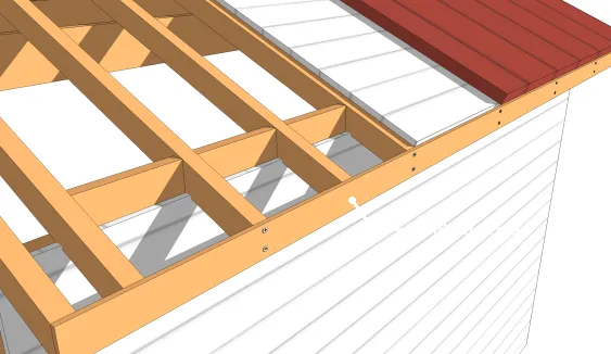 Avant-toit avec bande de rive