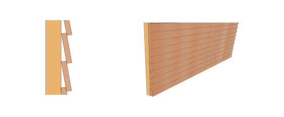 Bardage en clin incliné traditionnel