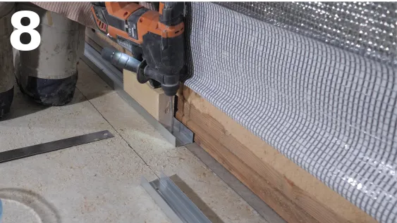 Report des points de fixation sur la dalle