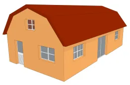 La toiture à 2 pentes avec lignes de bris