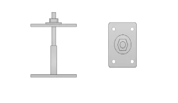 Pieds de poteau mini réglable