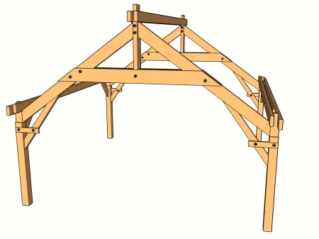 L'assemblage de la ferme avec entrait retroussé