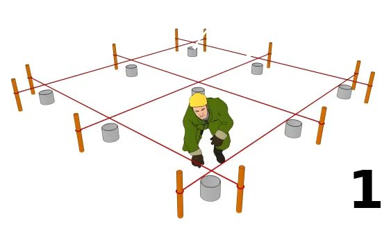 Mise en place des coffrages de tête
