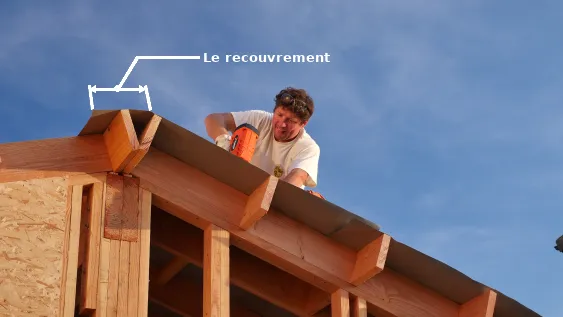 Recouvrement au niveau de la faîtière