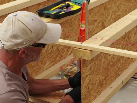 Pose des poutres en I 