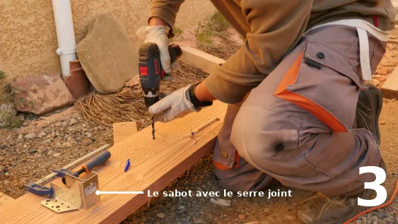 Perçage des emplacements des boulons
