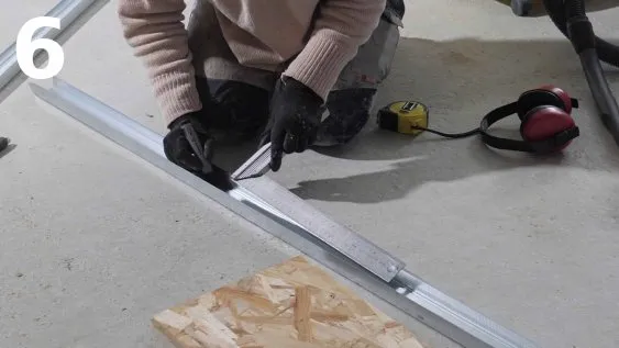 Marquage des points de fixation des rails