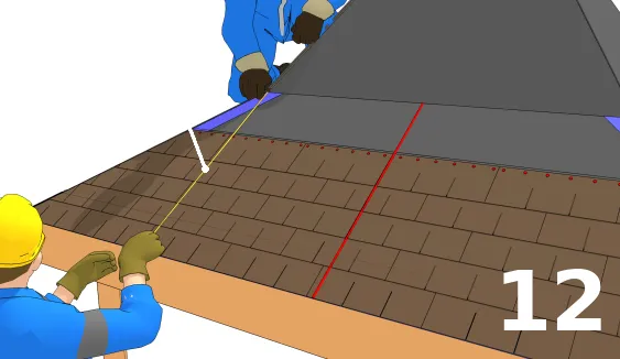 Aligner régulièrement les bardeaux