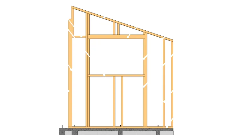 Conception du demi mur non adossé