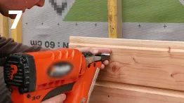 Fixation avec une cloueuse