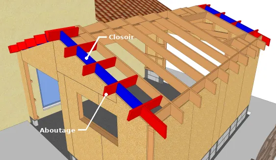 Conception de la structure des débords sur les pignons