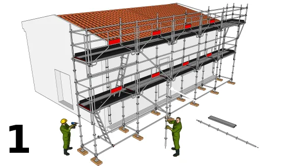 Mettre en place l’échafaudage