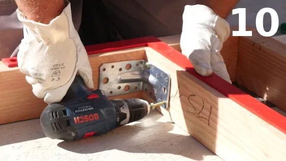 Mise en place des équerres renforcées