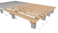 Vignette de l'article : Cas d'une plateforme en bois simple (Terrasse en bois ou mezzanine)