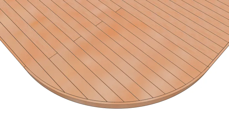 Arrondi dans un coin