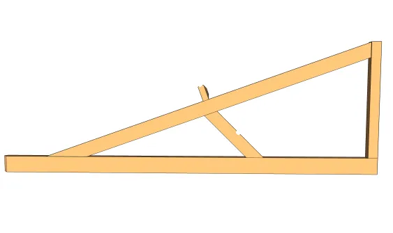 Contrefiche dans une demi-ferme