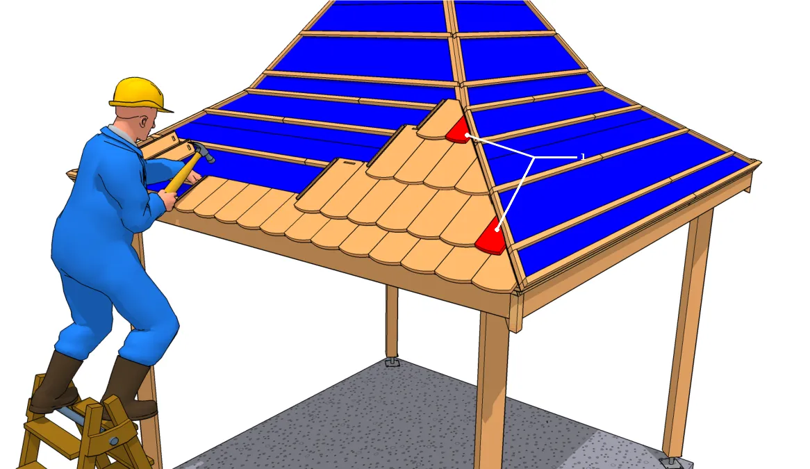Pose à joints croisés