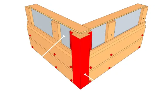 Raccordement des bardages dans les angles sortants
