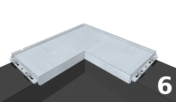 Mettre définitivement en place la pièce d’angle