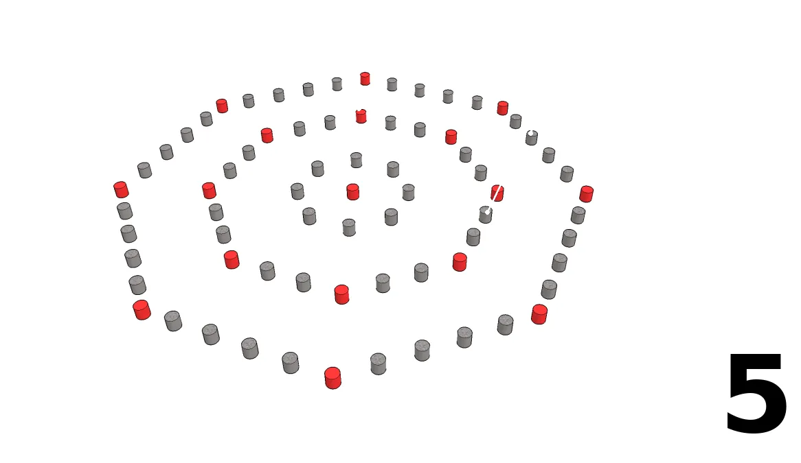Simuler les positions des supports en béton