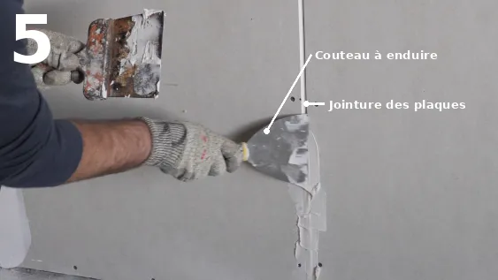 Rebouchage de bord aminci