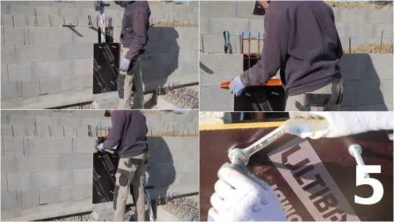 Fixation du coffrage