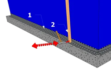 Pose du premier tasseau de fixation 