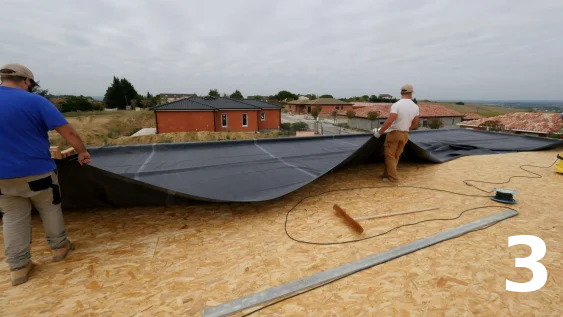 Dépliage sur la largeur des bâches