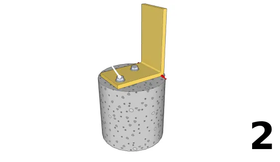 Fixer les équerres sur la maçonnerie