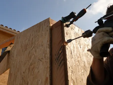 Montage du demi-mur non adossé 