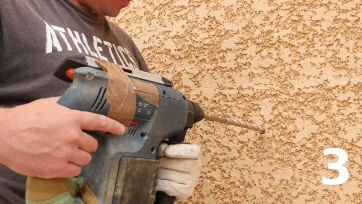 Réalisation des trous sur le mur