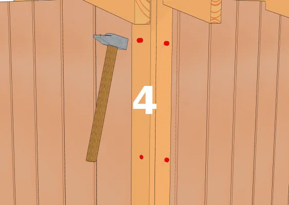 Finition d’angle avec deux petites planches