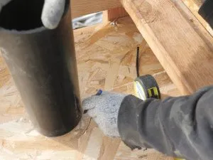 Préparation du plancher de toiture