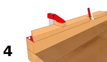 Reporter les traces sur le chevron