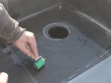 La mise en place des sorties d'eau verticale