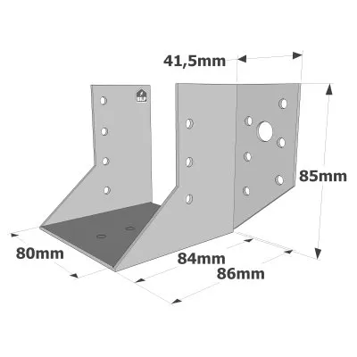 Sabots à ailes extérieures, gamme SAE CLASSIQUE (épaisseur 2mm, profondeur 84mm) - Réf. SAE250/80/2