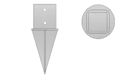 Pied de poteau à enfoncer