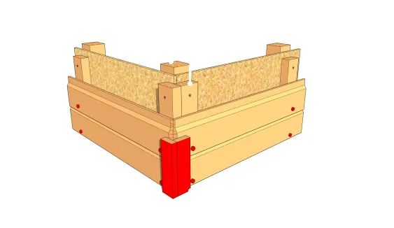 Avec baguettes d’angle
