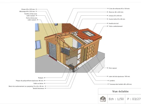 Plans de l'extension