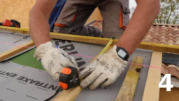 Repérage des entraxes des rangées de lattes