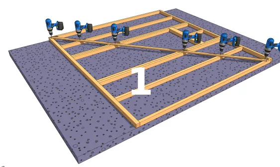 Fixer le contreventement provisoire