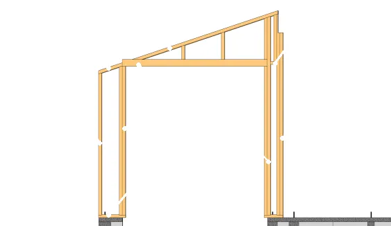 Conception du demi-mur adossé