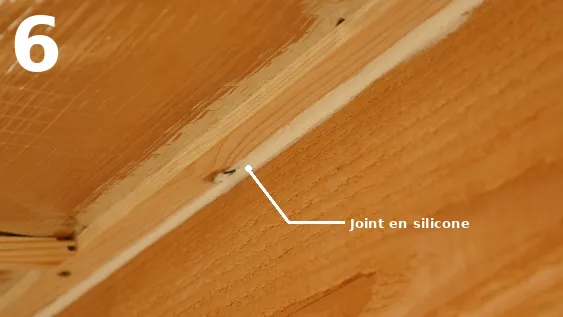 Joints entre les lattes et les pannes faîtière