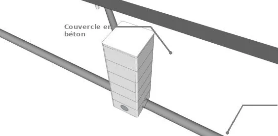 Mise en œuvre des évacuations des eaux usées avec des regards en béton